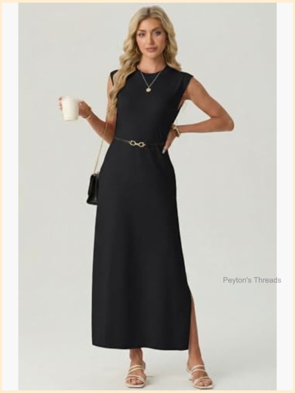 Anti-Pilling Shift Sweater Maxi Dress with Pockets - Picture 5 of 7